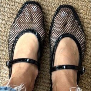 Women's Issa Mesh Mary Jane Ballet Flats with Memory Foam Insole - size 7 1/2